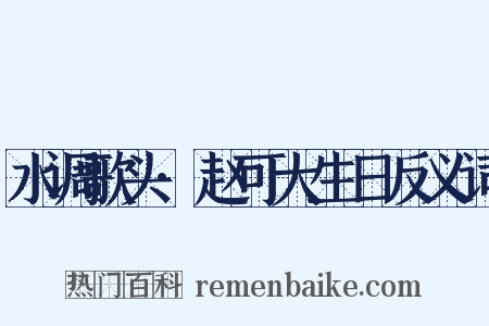 水调歌头·赵可大生日反义词是什么意思的图片
